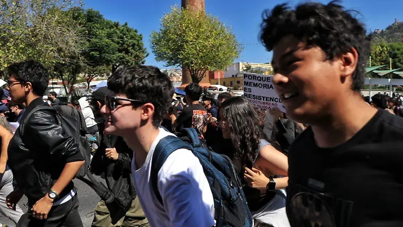 Marcha por la memoria histórica movimiento del 68 en Zacatecas